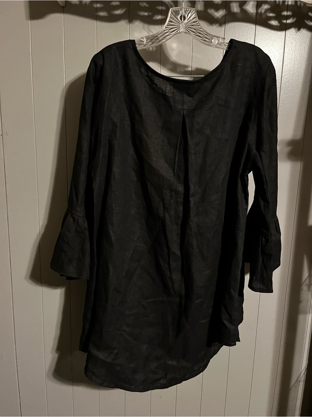 Crown Linen Designs 100% European linen ruffle sleeve tunic - Picture 4 of 4
